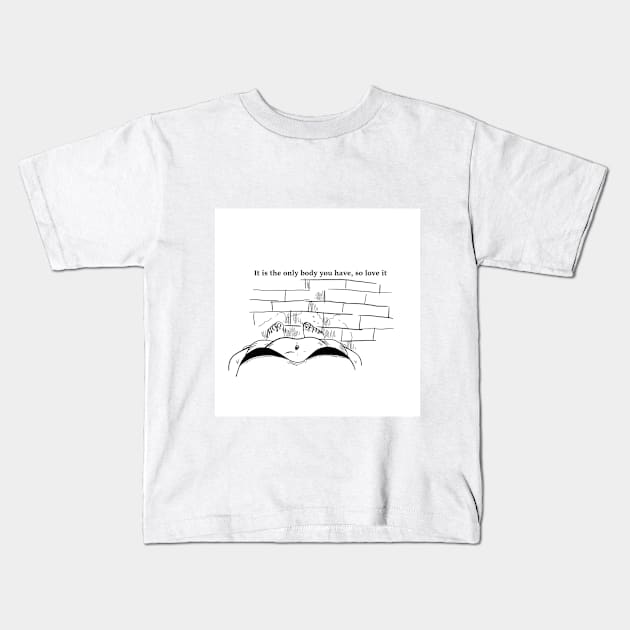 Body positivity Kids T-Shirt by MagicMiliDesign